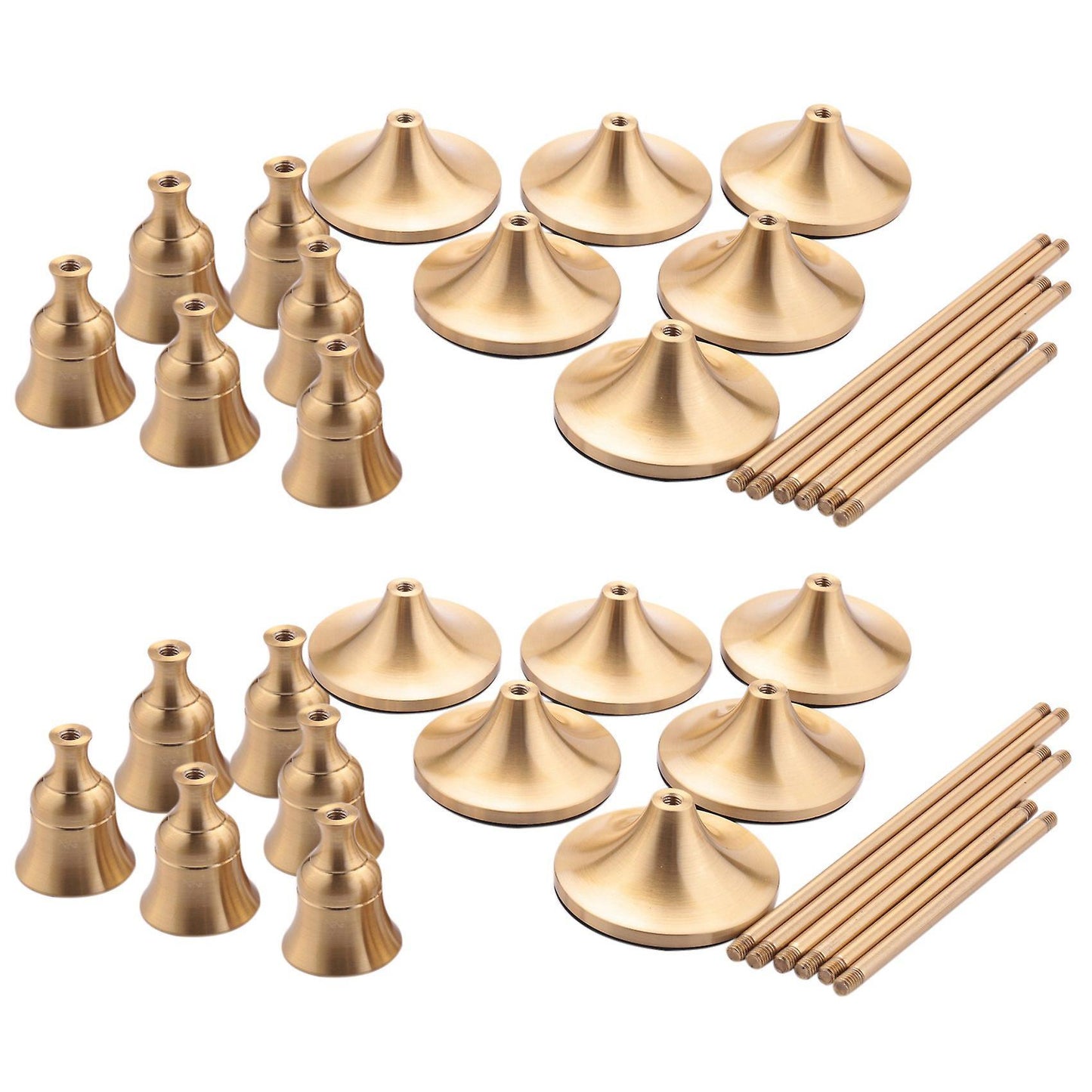 6pcs Gold Candlestick Holders Gold Candle Holder for Home Decor