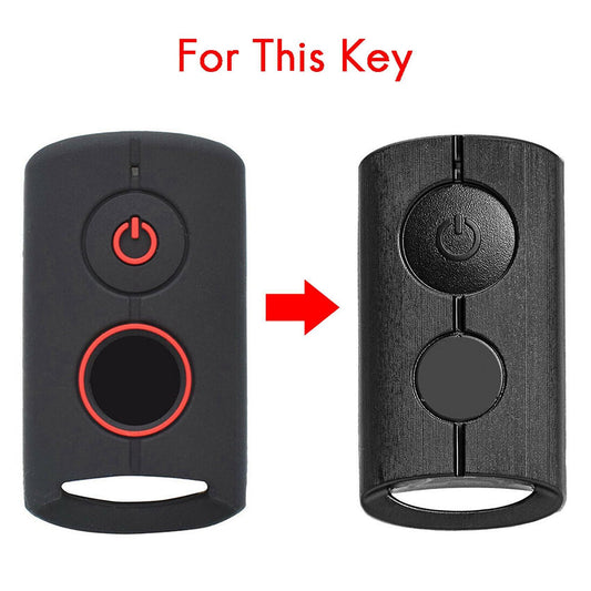2x Black Motor Remote Key Fob Case for Yamaha Nvx155 Xmax300 Qbix