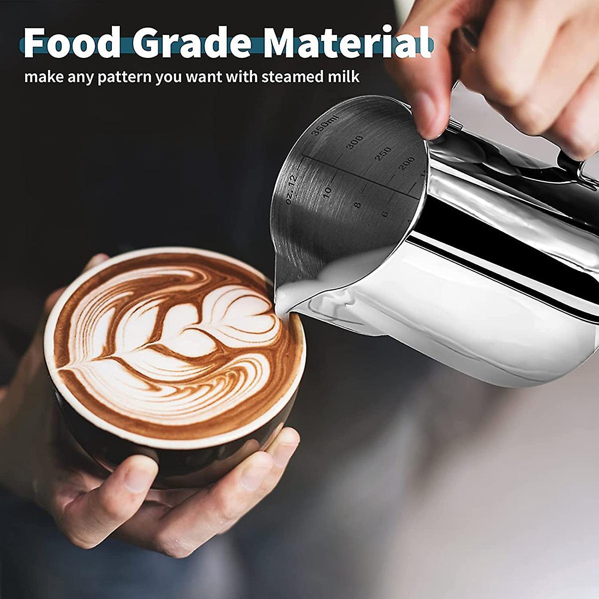 Milk Frothing Tank Stainless Steel for Espresso Machine Milk Frother
