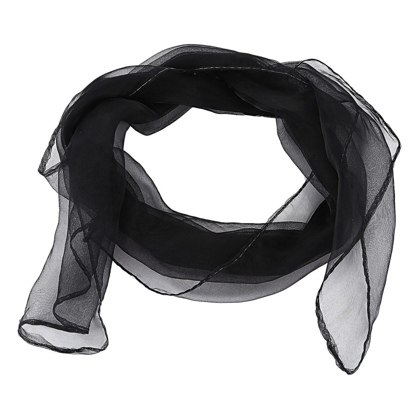 Plain Chiffon Neck Scarf Head Scarves 70 Cm X 70cm (orange)