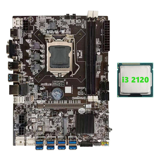 B75 Btc Mining Motherboard+i3 2120 Cpu B75 Usb Btc Miner Motherboard