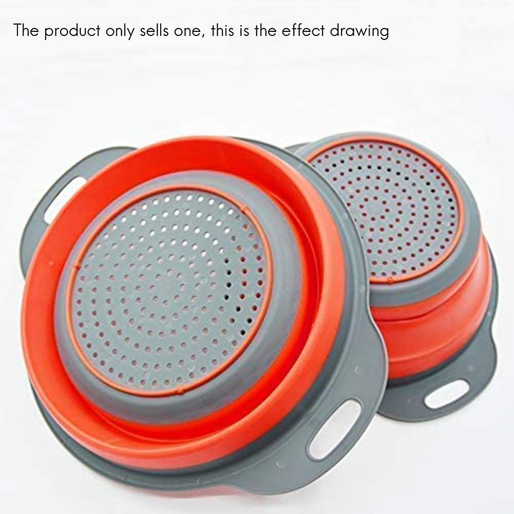 Red Collapsible Kitchen Colander Silicone Strainer Dishwasher