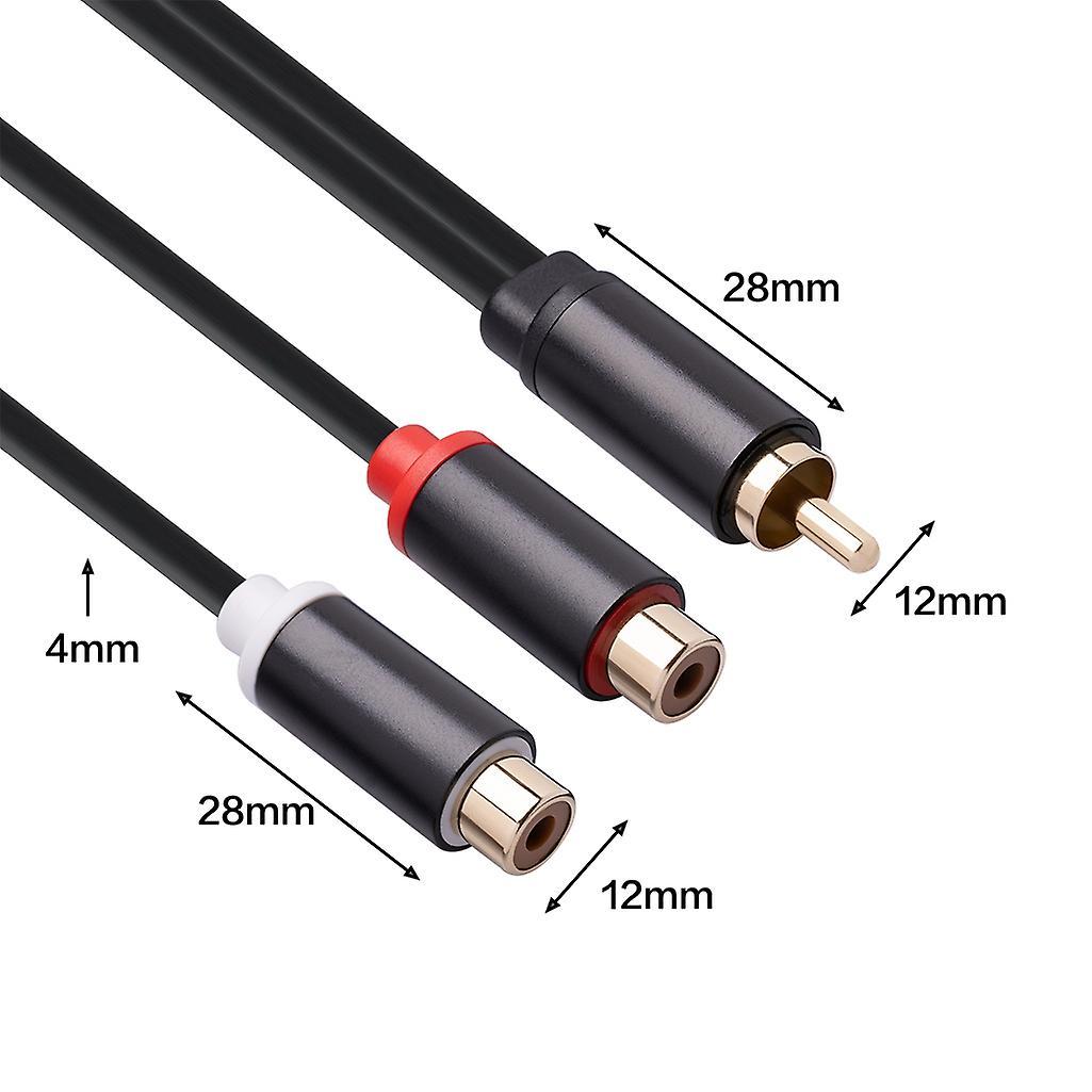 2rca Female Audio Cable for Tv Pc Dvd Speaker Audio Amplifiers