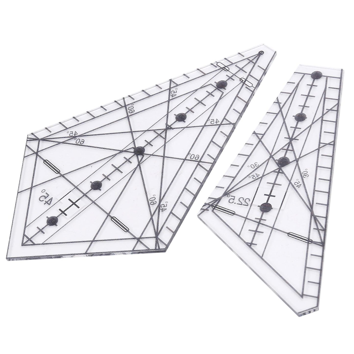 Clear Acrylic Quilted Square Template, Sewing Accessory for Sewing