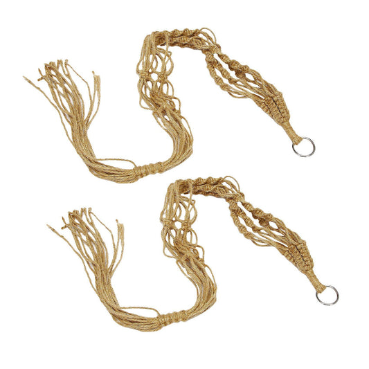 2 Pcs Macrame Plant Hanger Planter Basket Jute Rope 4 Legs 41 Inch