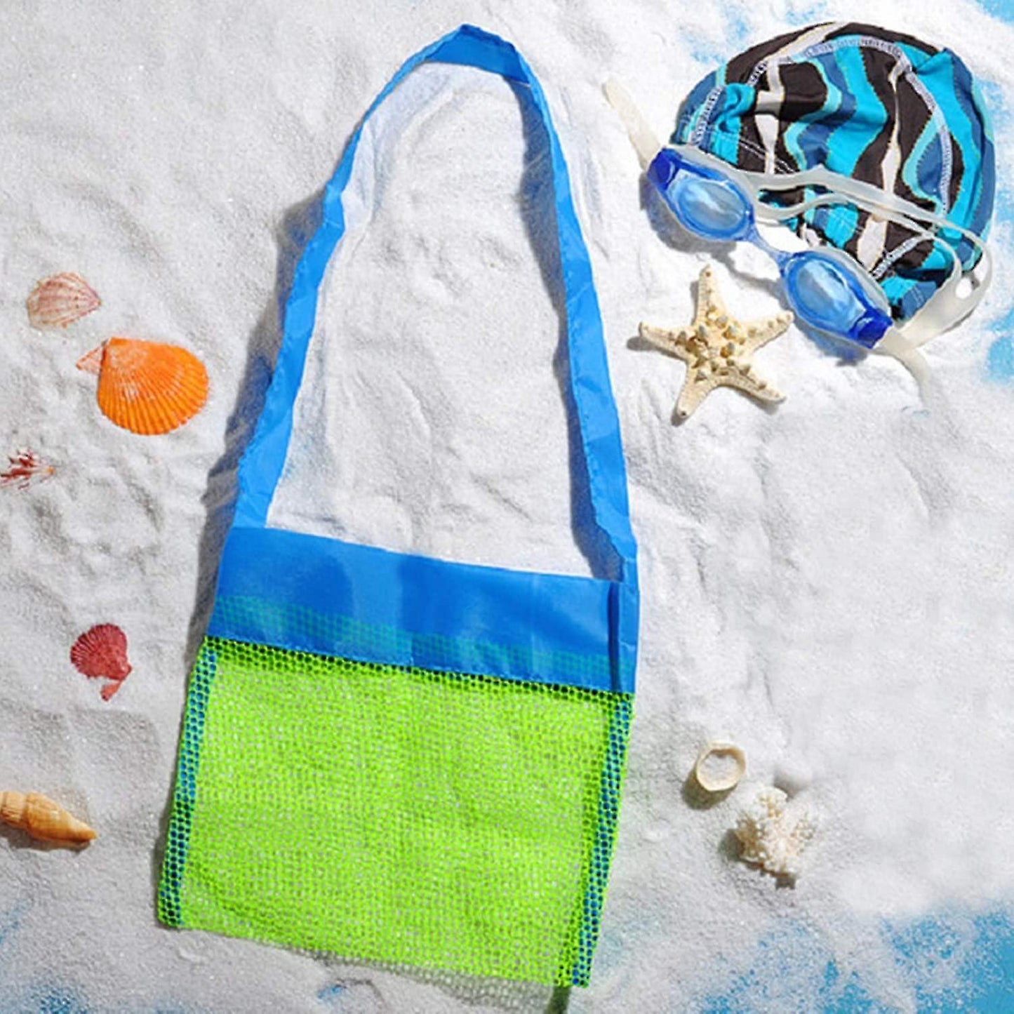 Large Capacity Sand Free Mesh Bag Children's Beach Toy Storage Bag