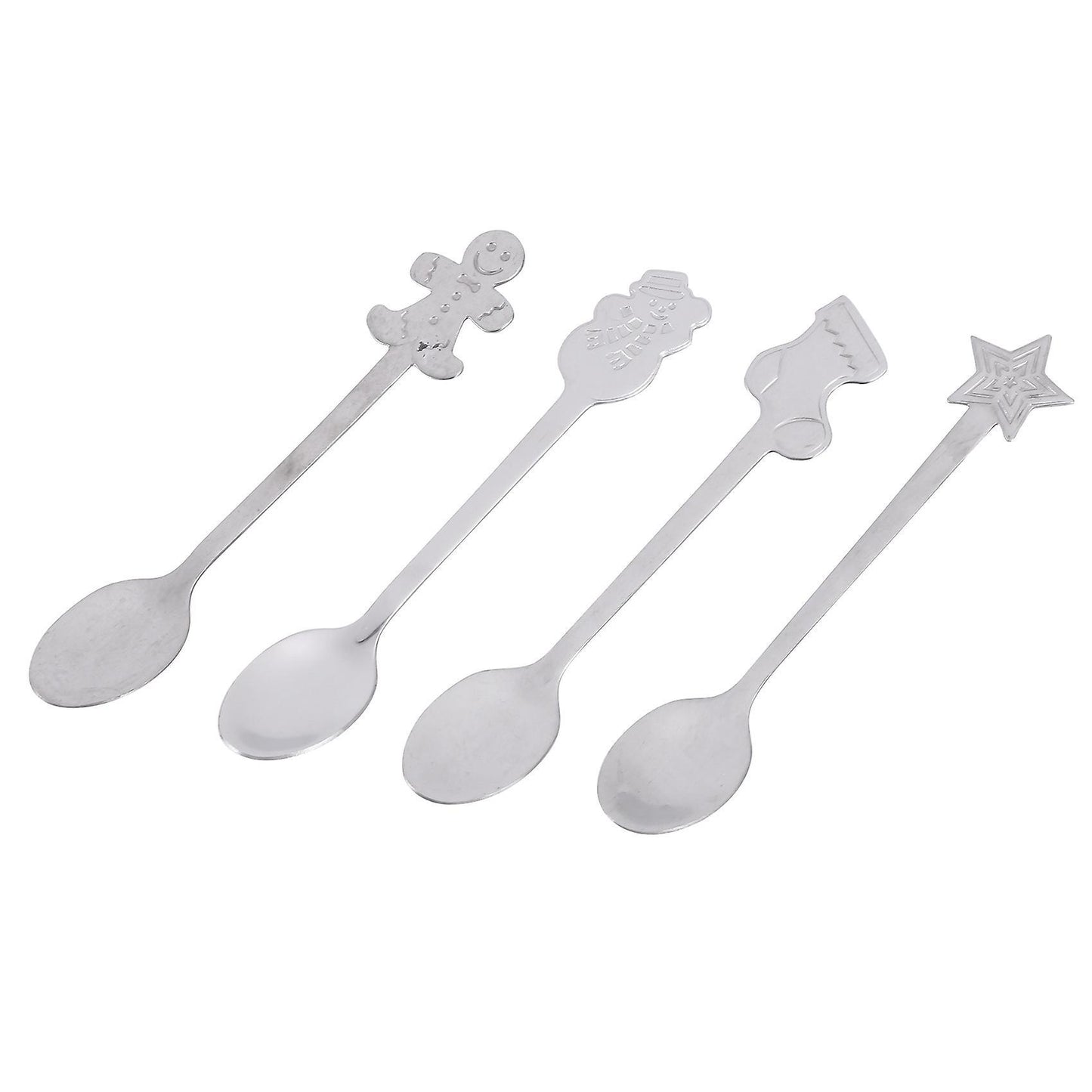 20pcs Spoon Set Xmas Creative Stainless Steel Coffee Scoop Tea Spoons