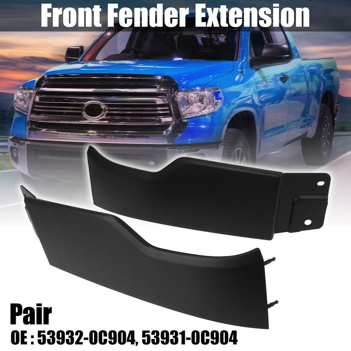 1 Pair Front Below Headlight Extension Panels for Toyota Sequoia