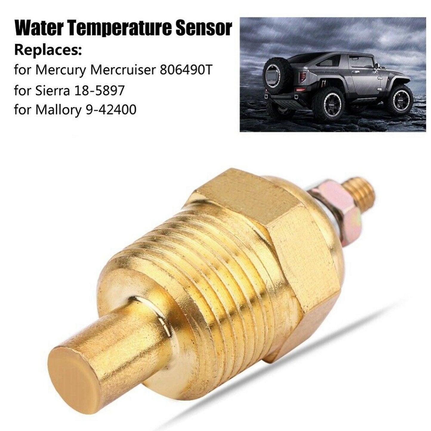 2x Water Temperature Sensor for Mercury Mercruiser 18-5897 Mallory