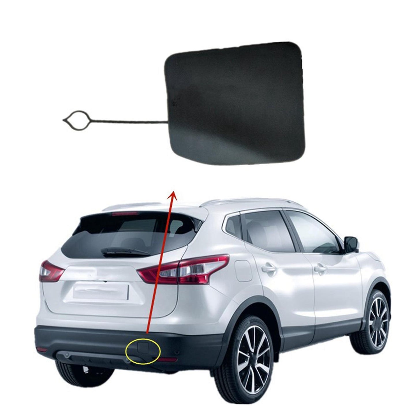 Rear Bumper Tow Hook Eye Cover Trim Trailer Cover Cap