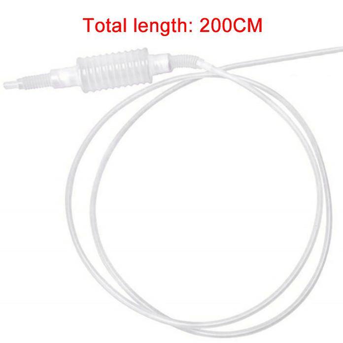 2 Meter Syphon Tube Hand Fuel Pump Gasoline Siphon Hose Gas Oil Water