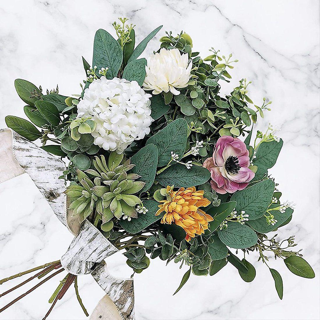 Mixed Eucalyptus Leaves Stems Bulk Artificial Eucalyptus Leaves