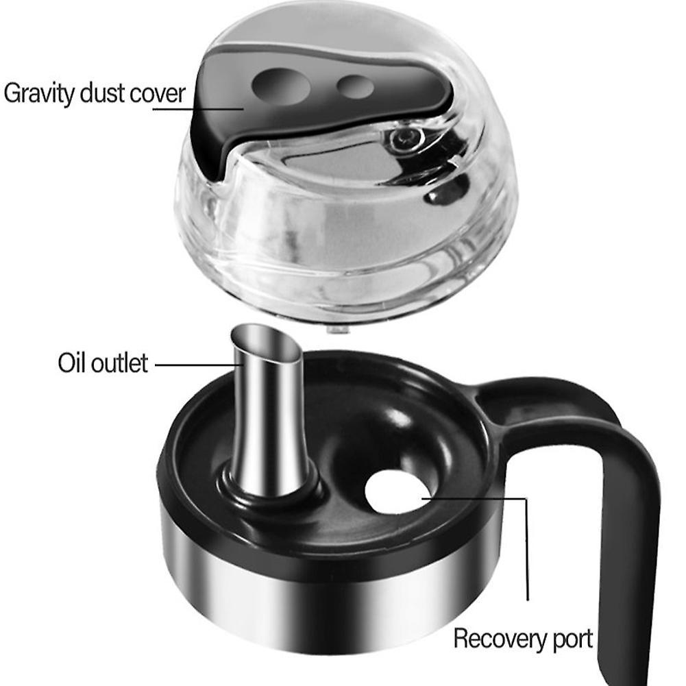 Olive Oil Dispenser Bottle Cap & Vinegar Glass Cruet for Kitchen A