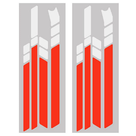 2x Waterproof Pvc Reflective Stickers for Ninebot (white White Red)