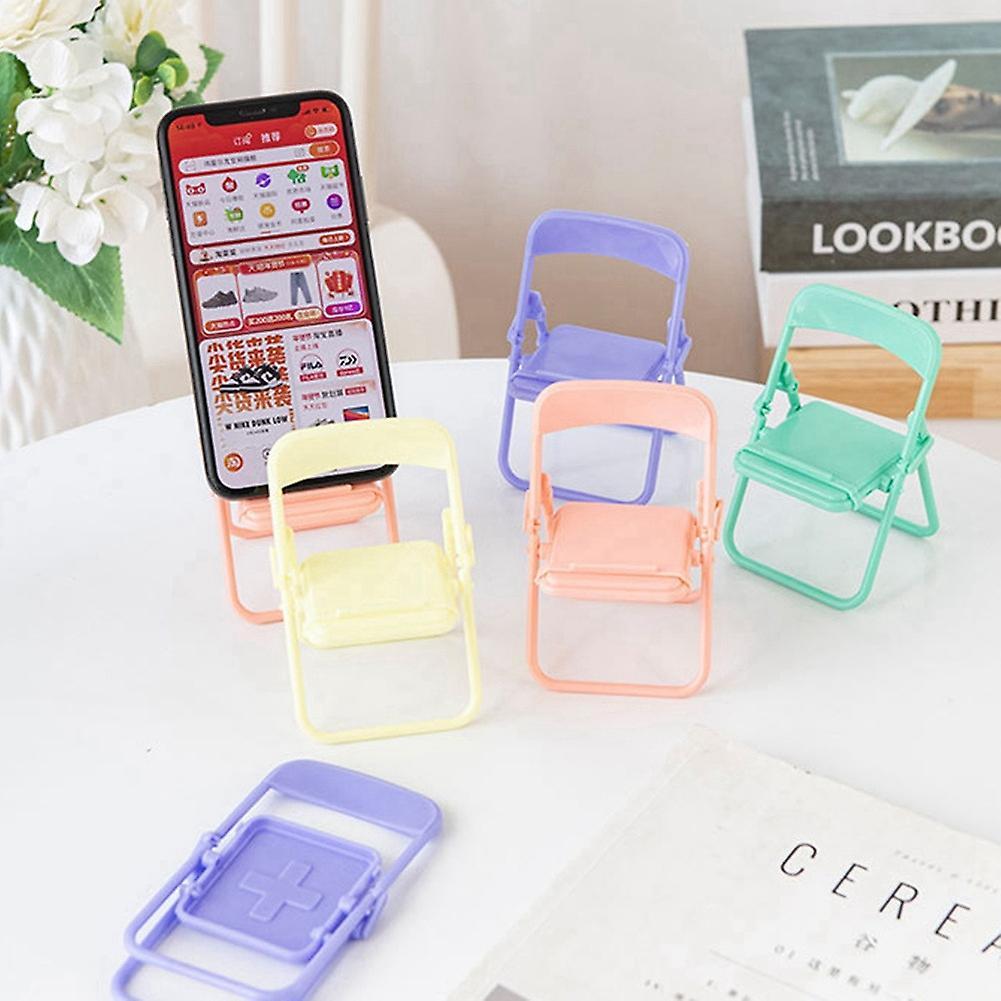Steve Cute Little Chair Mobile Phone Holder Desk Foldable Green