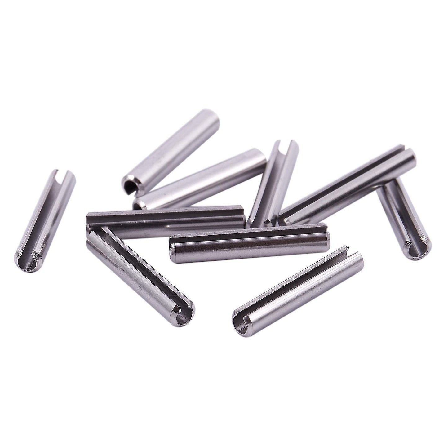 M4x25mm 304 Stainless Steel Split Spring Roll Dowel Pins 10pcs