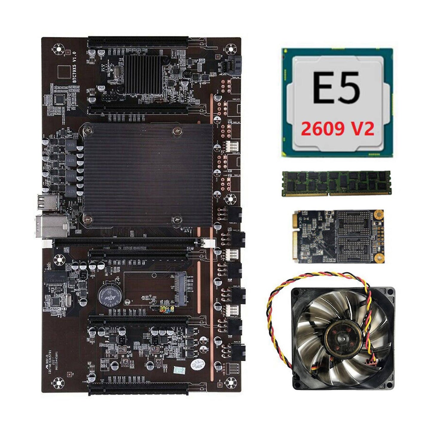X79 H61 Btc Mining Motherboard 5x Pci-e Support 3060 3070 3080 Gpu