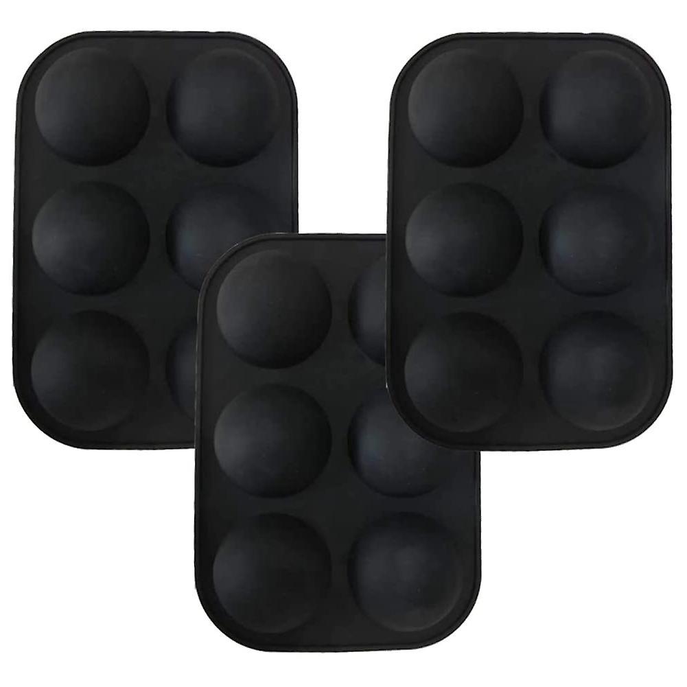 3 Pack Silicone Hot Chocolate Molds, Half Sphere Chocolate Mold