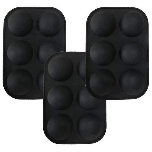 3 Pack Silicone Hot Chocolate Molds, Half Sphere Chocolate Mold