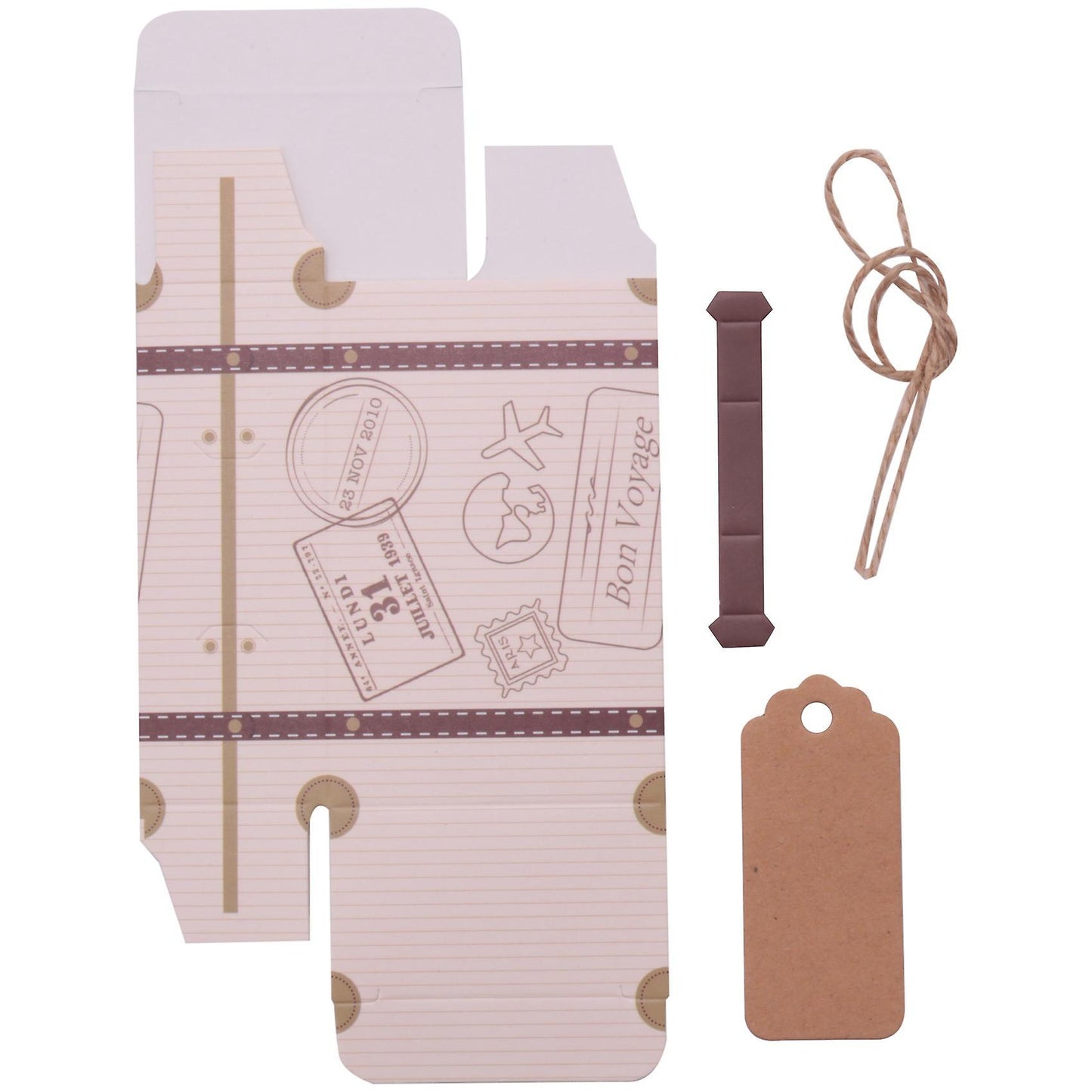 10 Sets Creative Mini Suitcase Design Candy Box Packaging Carton