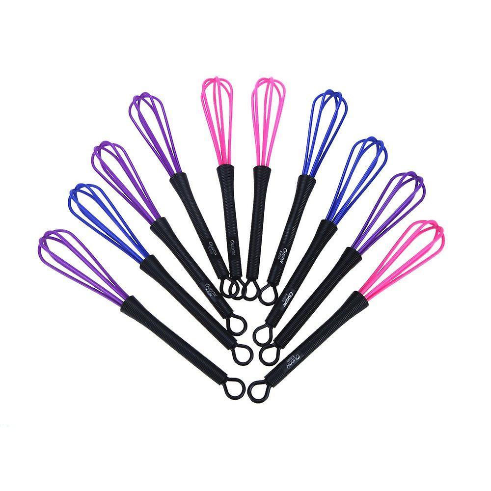 10pcs Plastic Salon Hairdressing Hair Color Dye Mixer Tools Whisk