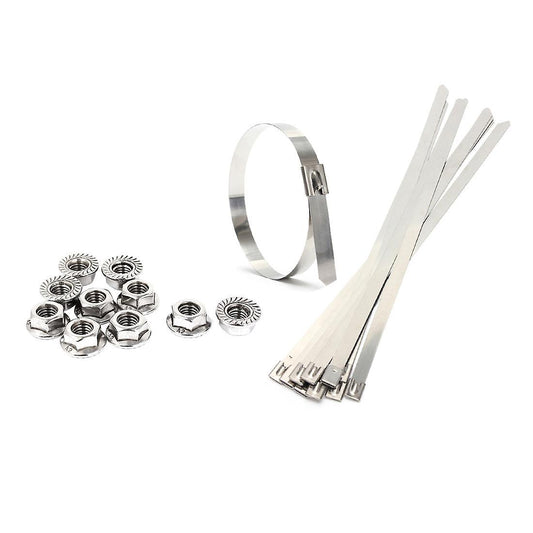 10 Pcs 0.39inch X 15.75inch Stainless Steel Metal Cable Straps