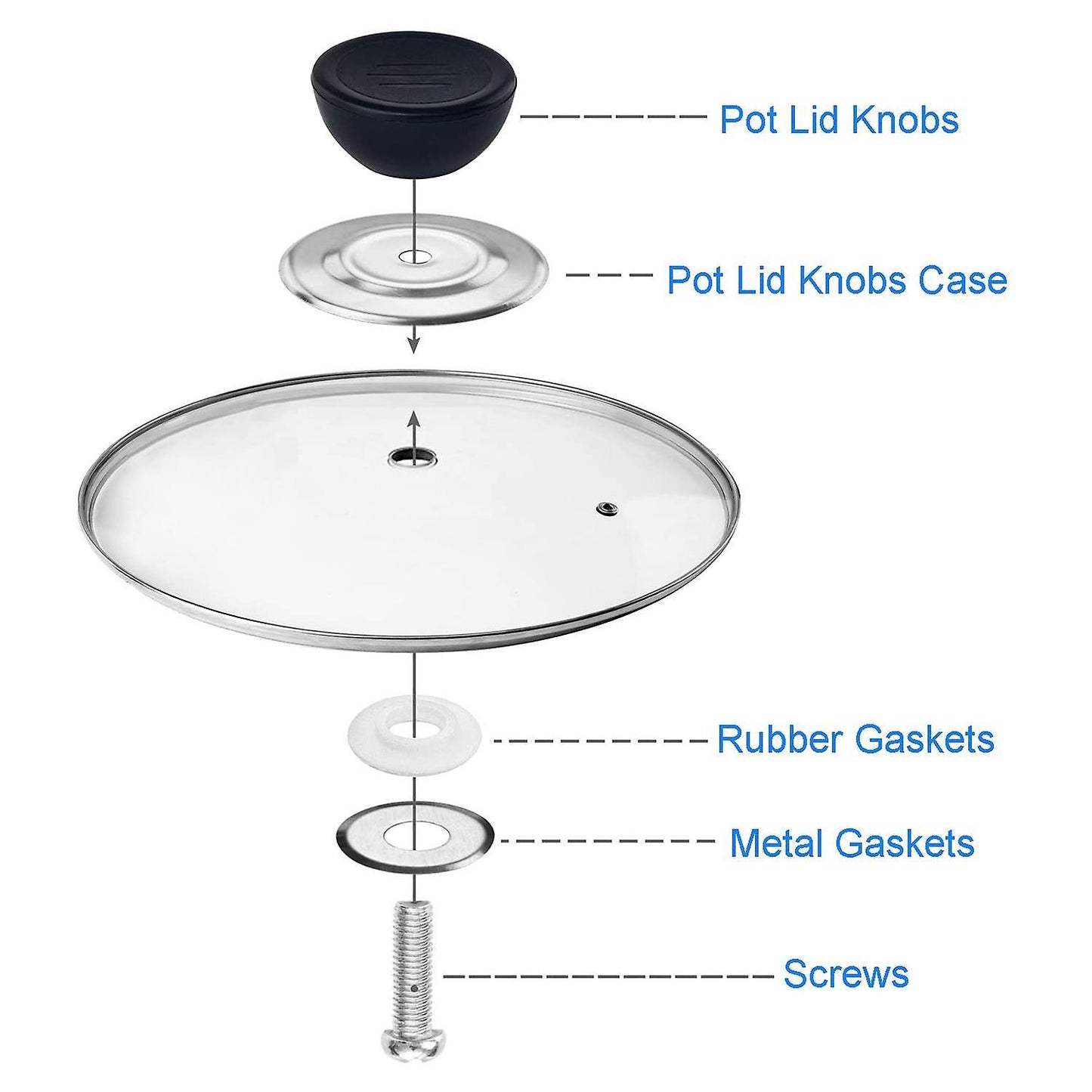 6 Sets Pot Lid Knobs,kitchen Cookware Replacement Pan Lid Handles