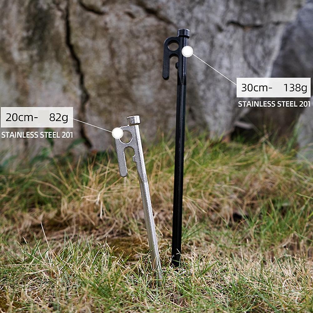 Outdoor Stainless Steel Nails Canopy Tent Windproof , Black 20cm