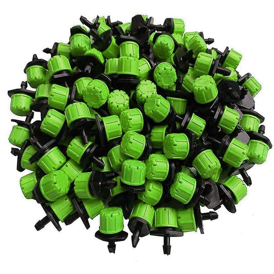 100pcs 1/4inch Adjustable Drip Irrigation System Watering Sprinklers
