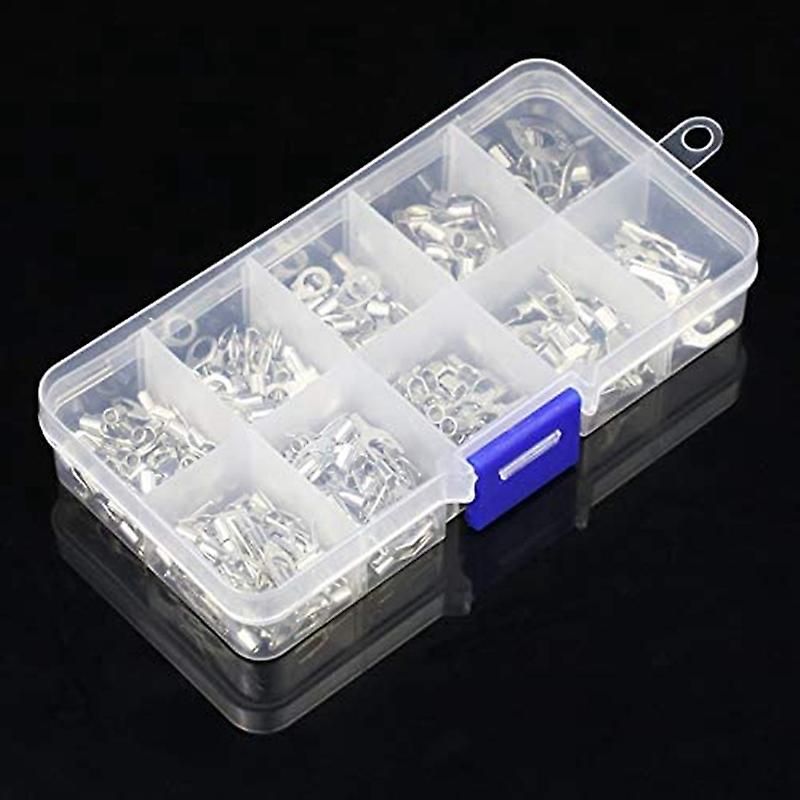 320pcs 10 In 1 Terminals Non-insulated Ring Fork U-type Brass Kit