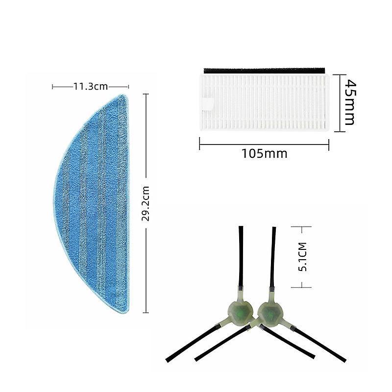 Mop Cloth Hepa Filter for Lefant M200/m201/m501-a Robot Side Brush