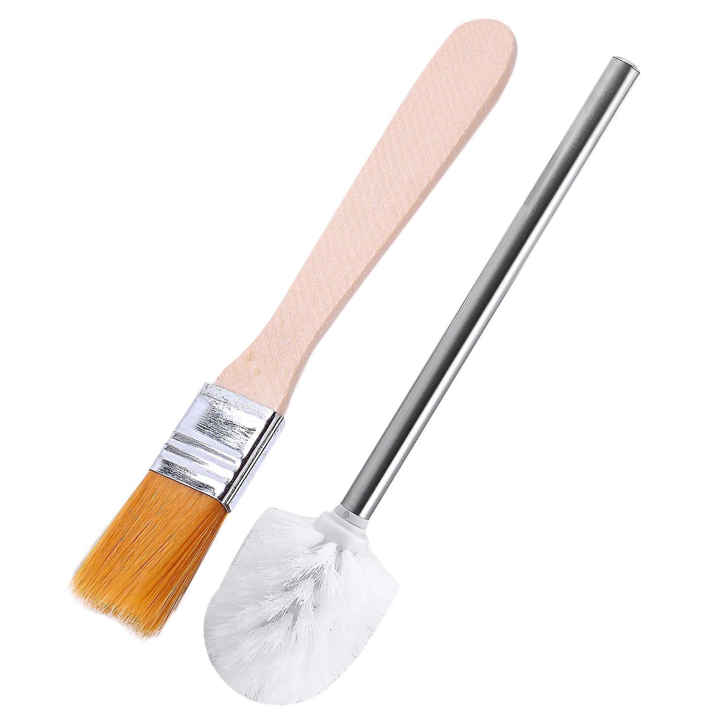 Replacement Toilet Brush, Stainless Steel, White, 8*35cm