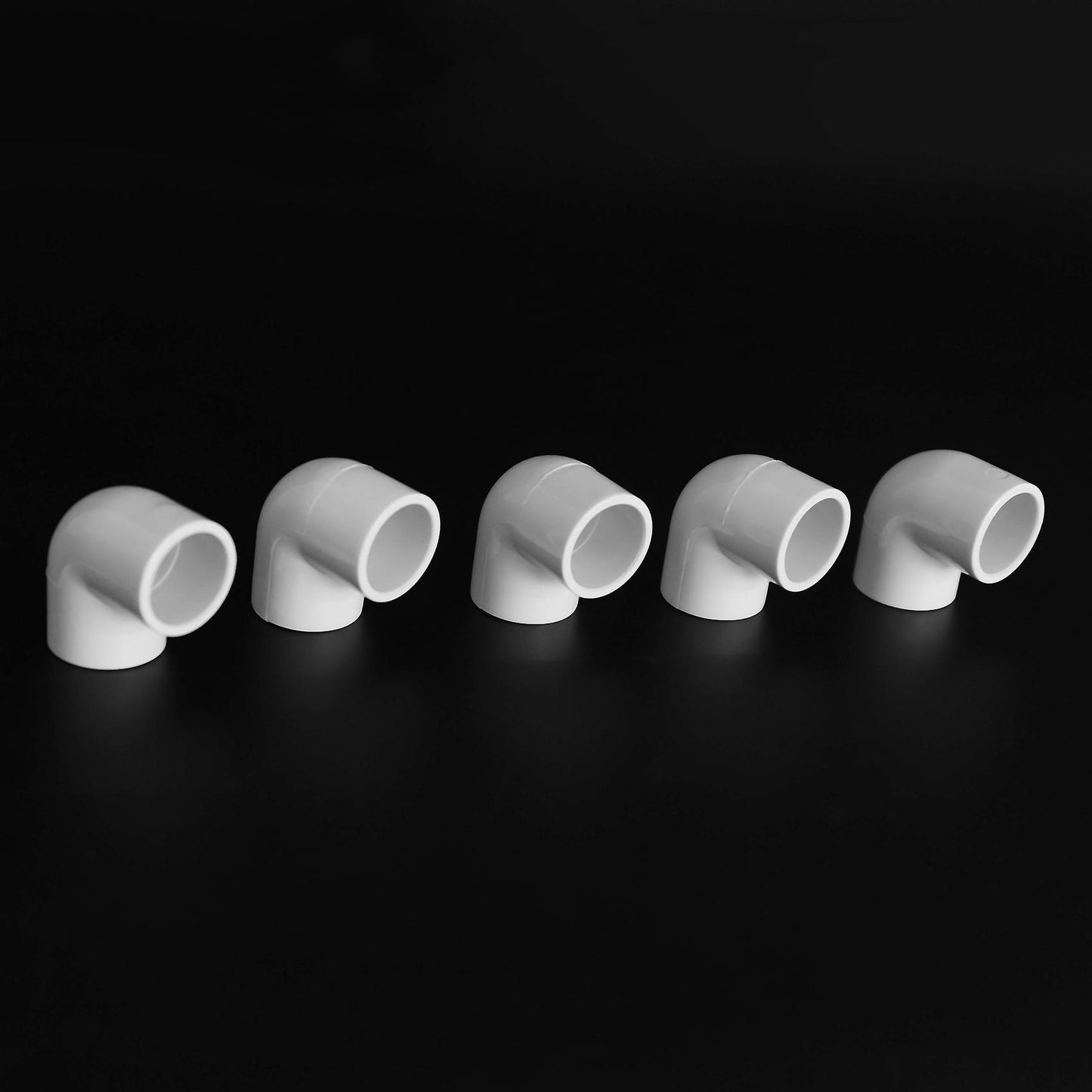 5 Pieces 20mm Dia 90 Angle Degree Elbow Pvc Pipe Fittings Adapter Connector White