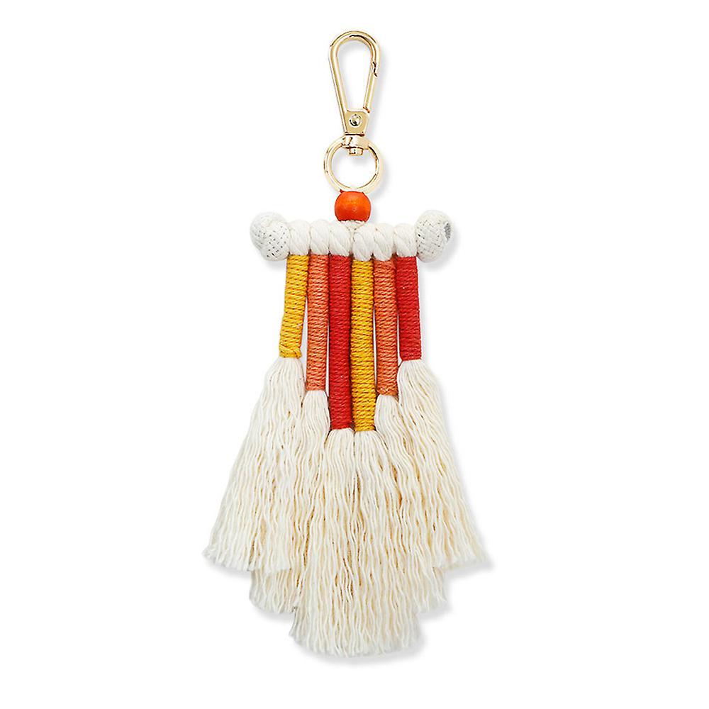 Boho Rainbow Keychain, with Tassel for Car Key Bag Purse Charm Gift,c