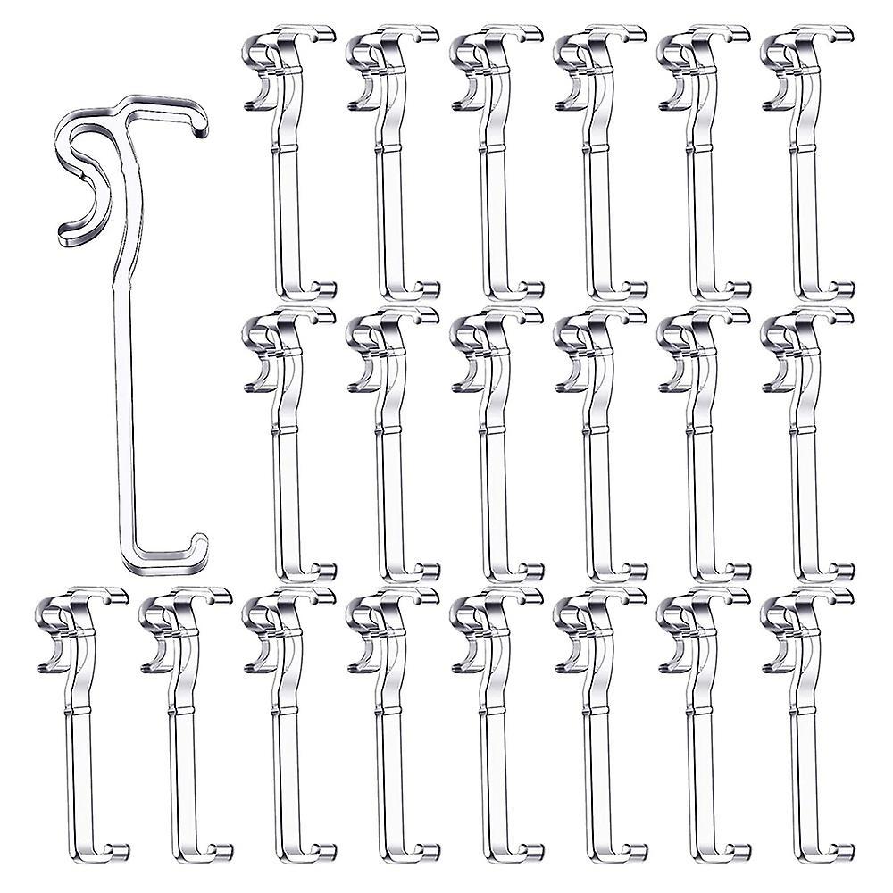 20pcs 3.5inch Clear Plastic Valance Clip for Horizontal Blind Valance