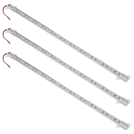 3x 50cm 12v 36 Led 5050 Smd Hard Strip Bar Light Aluminum Rigid White