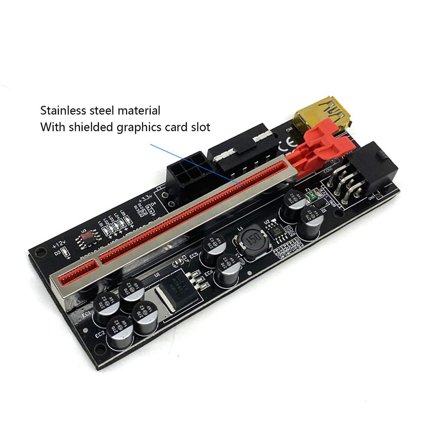 Ver009 Plus Sata Card Adapter with Led Light 8 Solid Capacitors