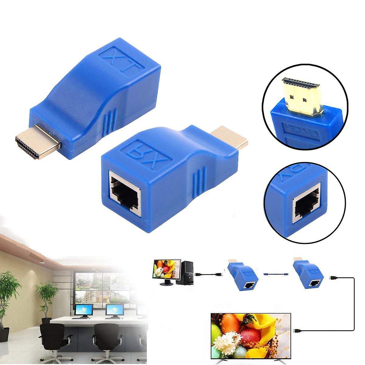 Hdmi-compatible Extender 30m Hd Network Extender Converter Adapter