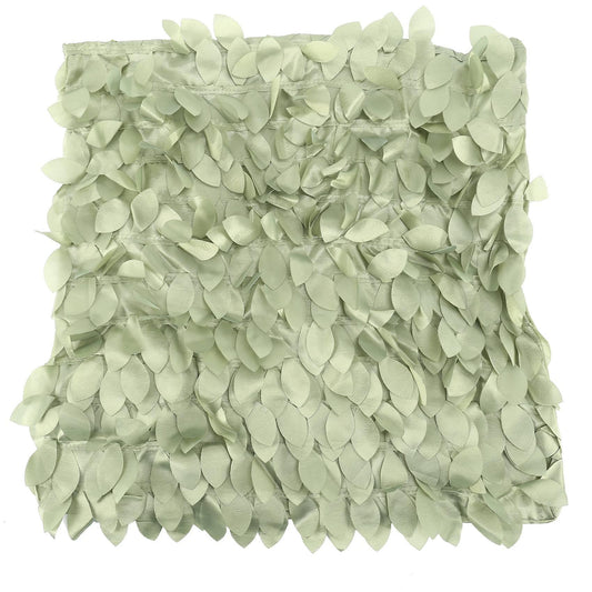 1 X Leaf-pattern Satin Pillow Case Cover 43 X 43cm-olive Green