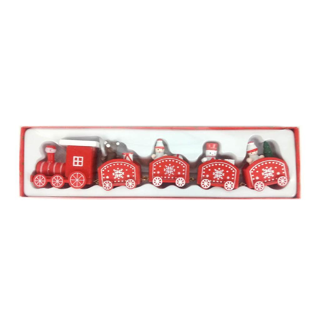 Wooden Train Ornament for Home Santa Claus Gift New Year Decor,a