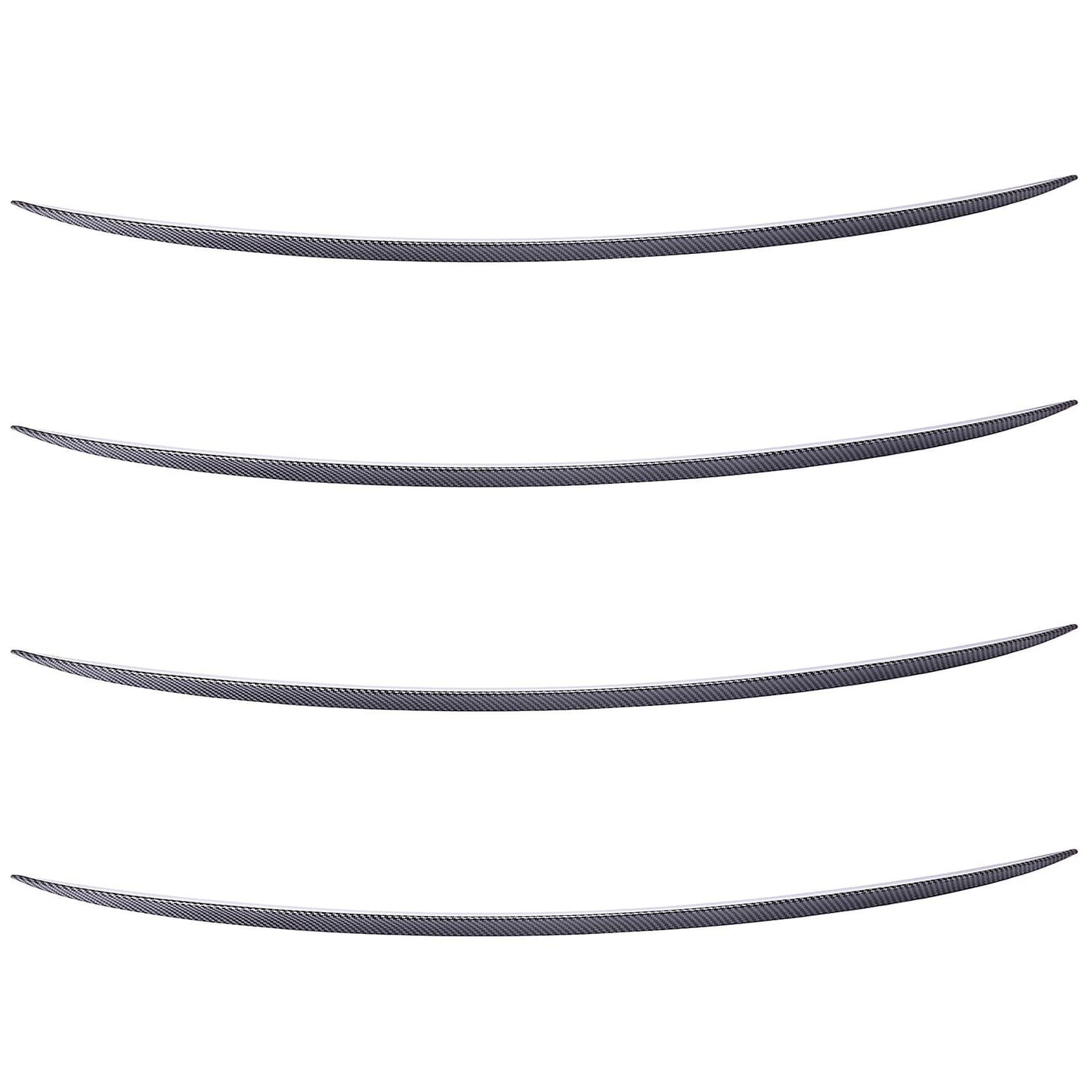 4x Carbon Fiber Rear Window Waterproof Spoiler Trunk for Tesla