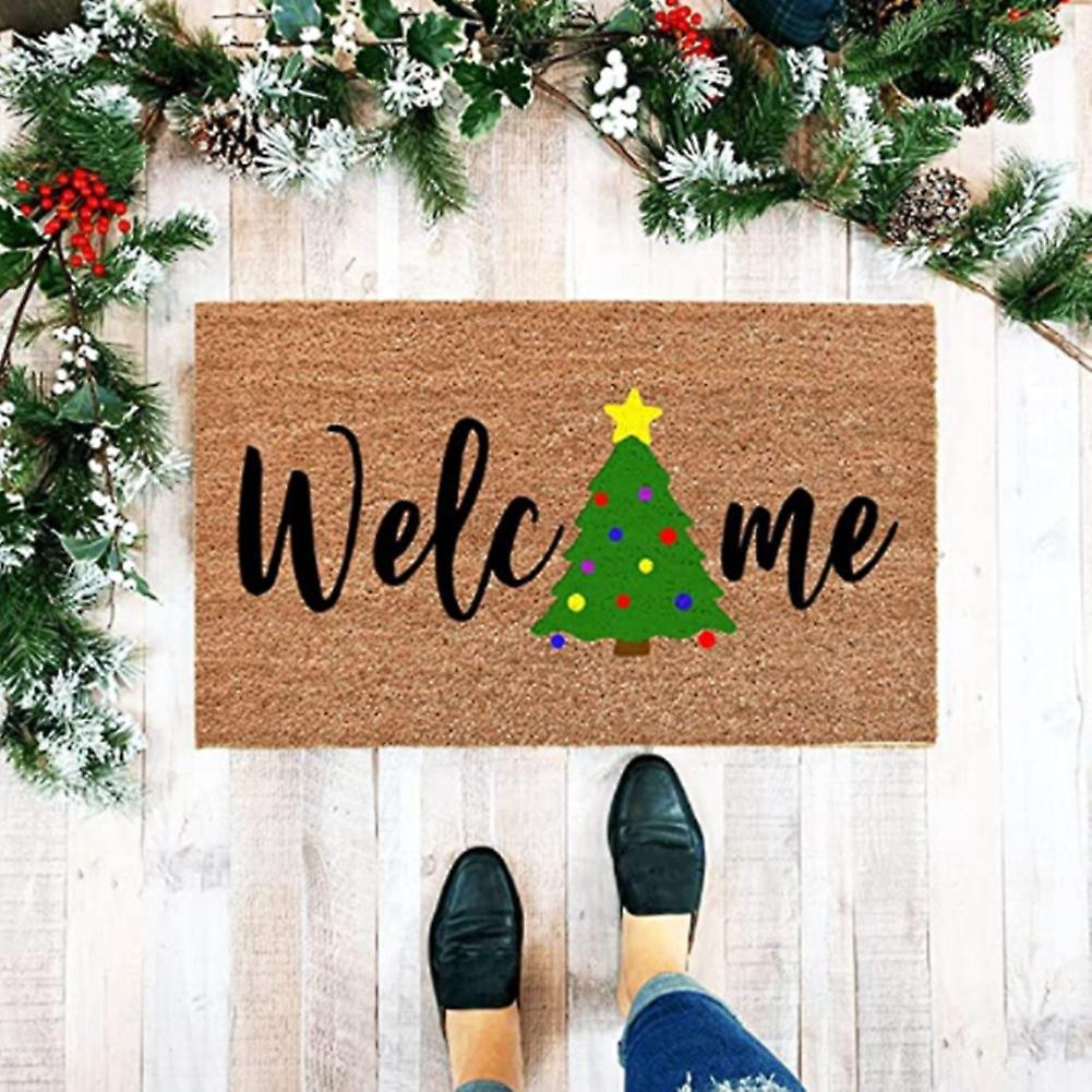 Doormat Indoor Entrance Christmas Tree Doormats Welcome Home Decor