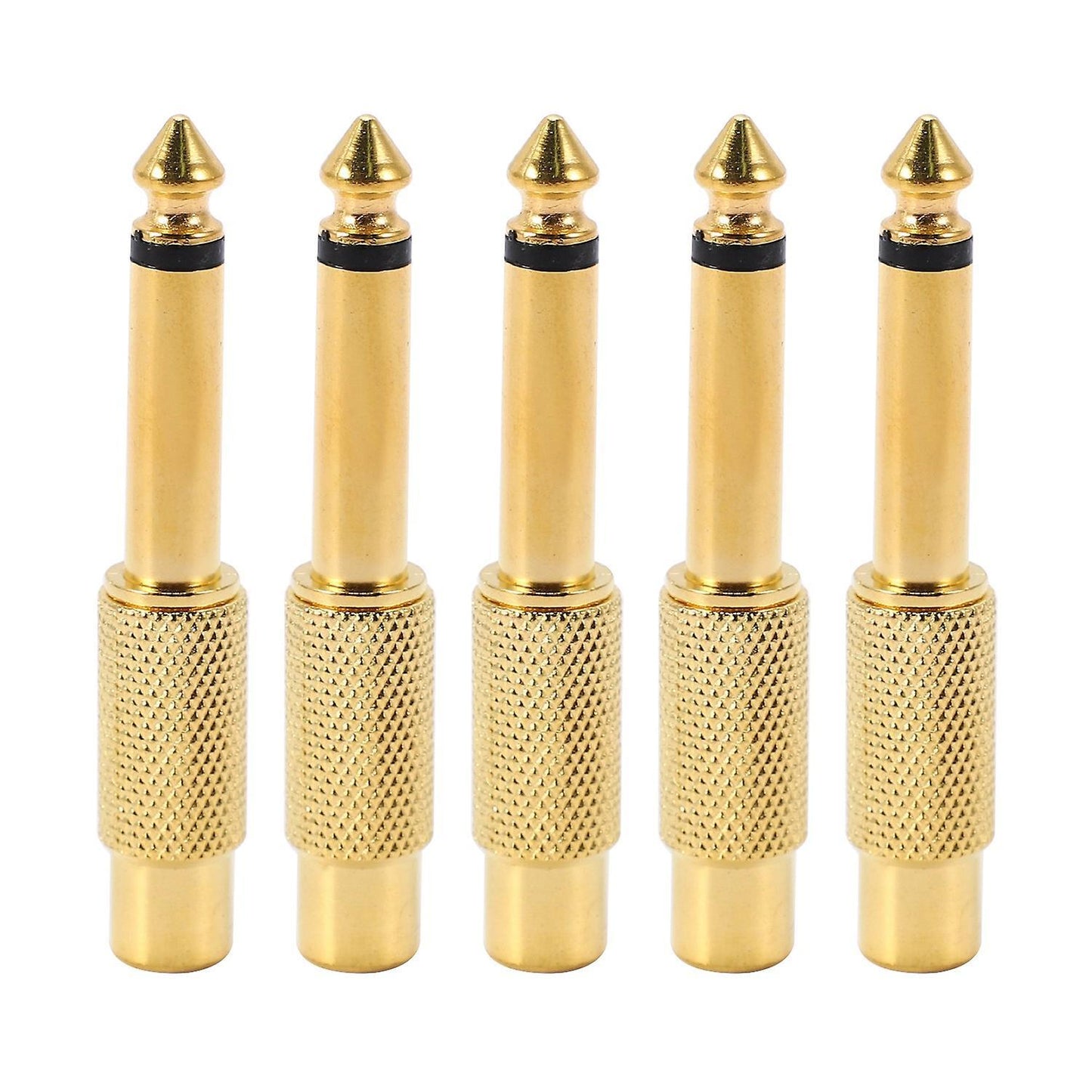 5x Gold Plated 6.35mm 1/4 Inch Male Mono Plug 6.5mm Jack Audio Plug
