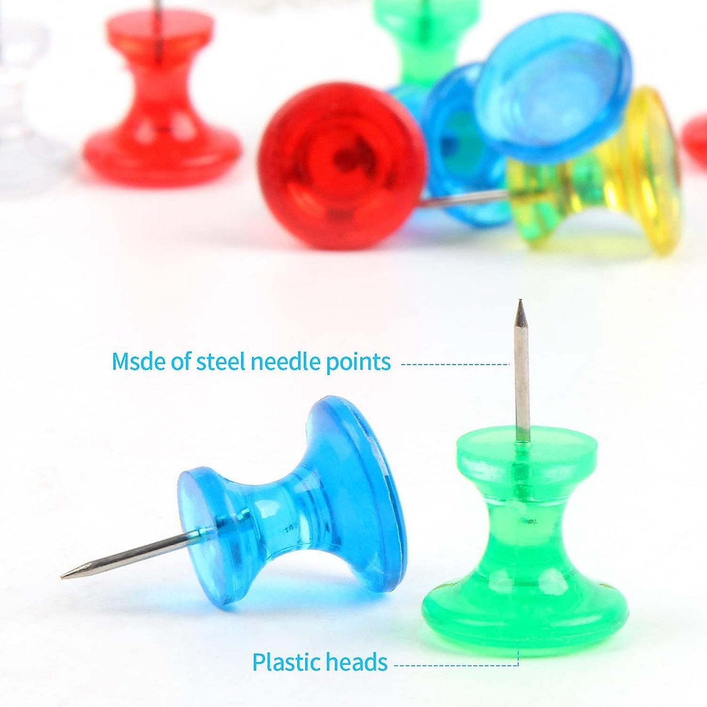 100-pack Large Thumbtacks for Cork Board Bulletin Board