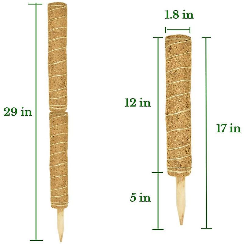 2pcs 17 Inch Coco Coir Totem Poles-supports Indoor Plants