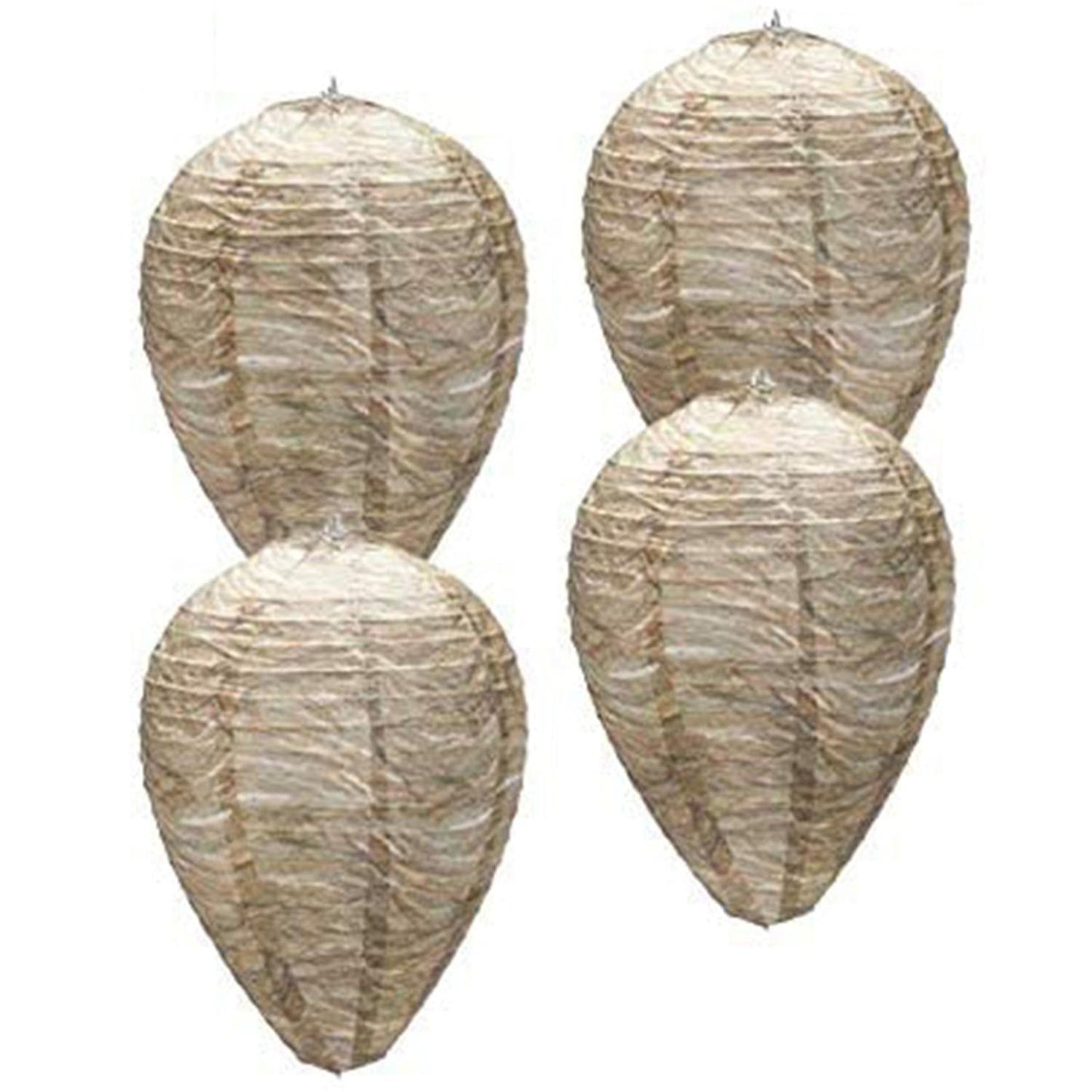 4pcs Decoy Hanging Fake Wasp Nest Paper Wasp Nest for Garden