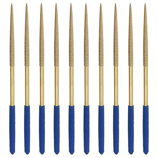 Diamond Needle File Set 3mm X 140mm,for Metal Wood Stone Glass, 10pcs