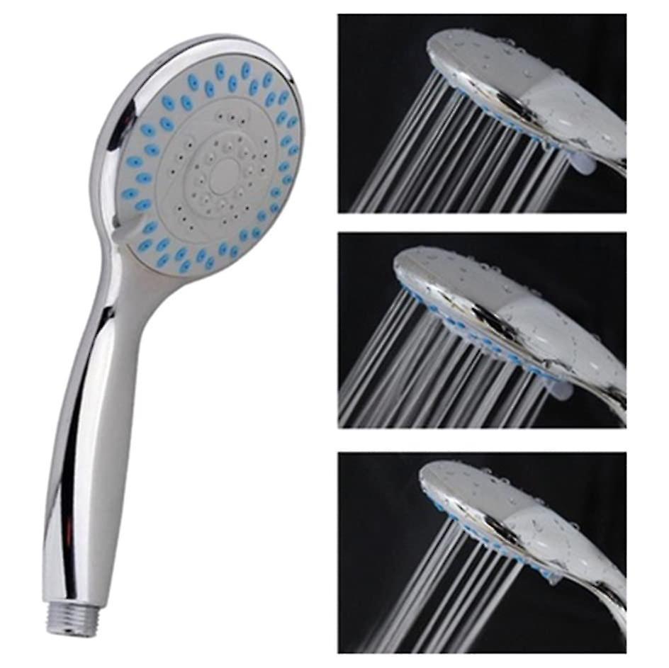 Handheld Hand Shower High Pressure G1/2 Shower Head 3 Patterns Silver
