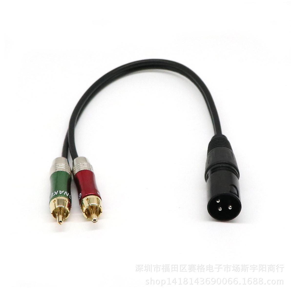 Audio Cable 2 Rca to Xlr Male /mother Double Lotus Turn Card Audio Cable