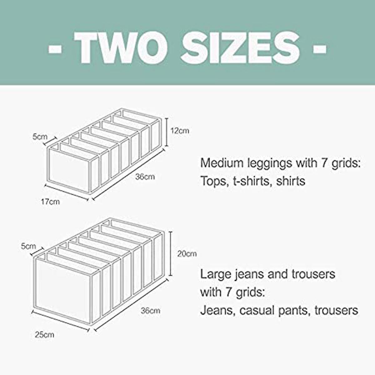 Wardrobe Organizer (2 Pieces) Wardrobe Storage Basket Gray Medium
